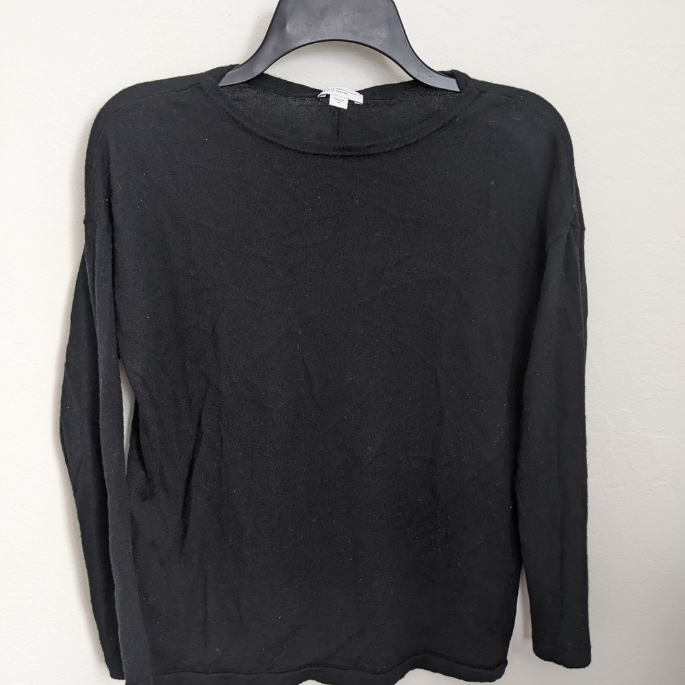 J. Jill - 100% Washable Merino Wool Black Sweater